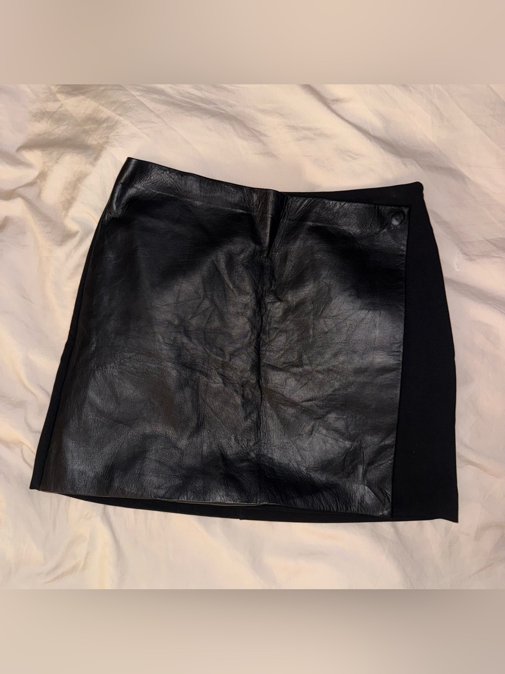 theory lambskin mini skirt size 2